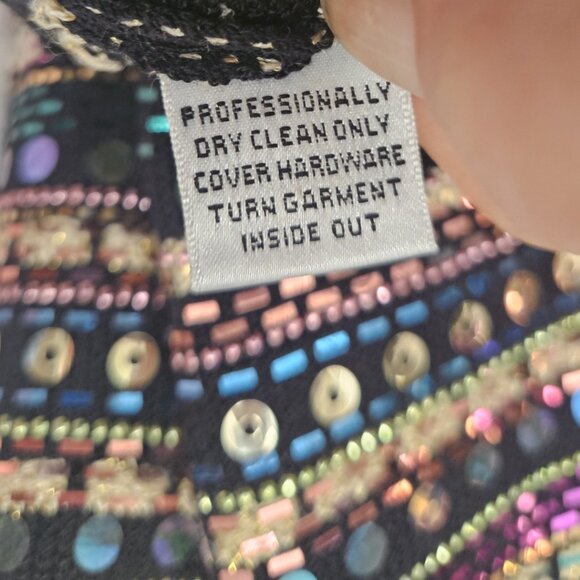 St. John Cruise 2002 season iridescent sequined jacket sz s/m see measurements - Picture 8 of 13